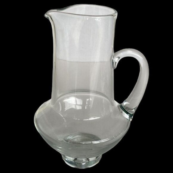 Vintage Mid Century Scandinavian Glass Martini Pitcher Cocktail Mixer - Picture 5 of 8